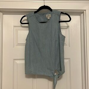 Jcrew denim front tie top